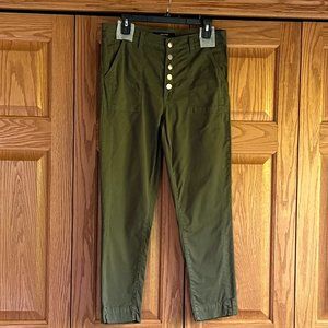 J BRAND - Kyrah Cropped Pant with Button Fly -- Excellent Condition